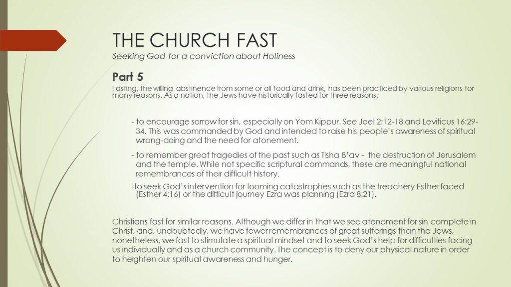 THE CHURCH FAST | CCFL