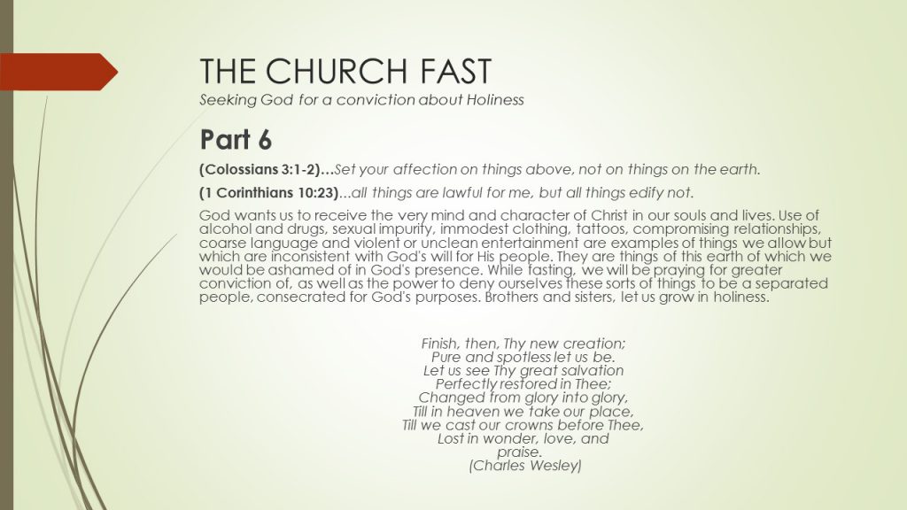 THE CHURCH FAST | CCFL
